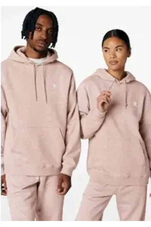 Converse Kapuzensweatshirt EMBROIDERED STAR CHEVRON BRUSHED BACK FLEECE HOODIE (1-tlg) Unisex rosa XXS