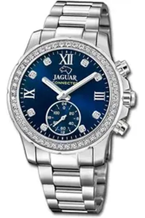 Jaguar Multifunktionsuhr Edelstahl Damen Uhr Multifunktion, (Multifunktionsuhr), Damenuhr Edelstahlarmband silber, rundes Gehäuse, mittel (ca. 36,5mm) silberfarben