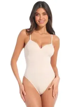 MAGIC Bodyfashion Shaping-Body Soft Thong Body schmale, verstellbare Träger braun XL