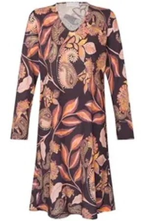 Hutschreuther Nachthemd Damen Schlafshirt mit langem Arm (1-tlg) Modisches Design rot 42