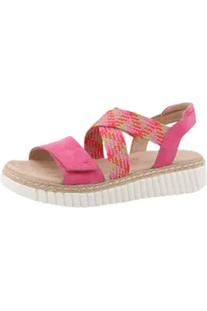 TOM TAILOR Sandalette, Plateau, Riemchensandale, Klettverschluss für leichtes Anziehen bunt|rosa 36 EU