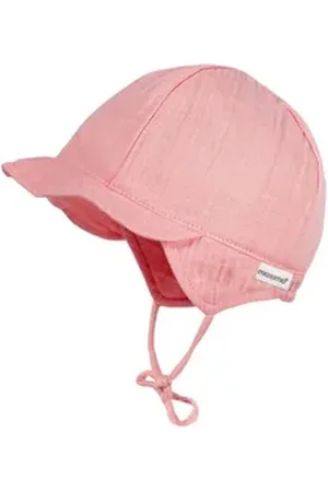 maximo Schirmmütze GOTS BABY GIRL-Schildmütze Musselinstoff, Bindeband, Musselin rosa 39