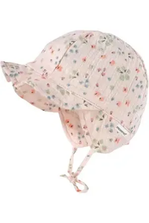 maximo Schirmmütze GOTS BABY GIRL-Schildmütze Musselinstoff, Bindeband, Musselin rosa 43