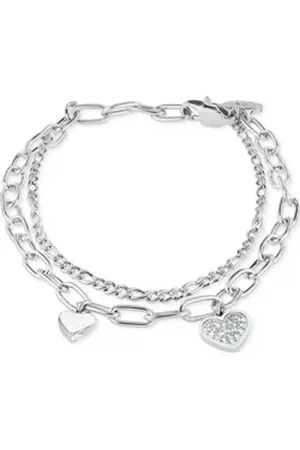 Guido Maria Kretschmer Collection Edelstahlarmband GMK Damen-Armband Edelstahl 20 Zirkonia silberfarben