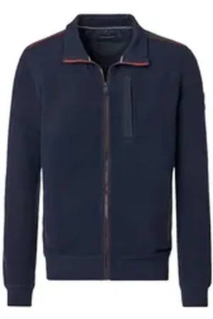 Casa Moda CASAMODA Sweatjacke Basic (1-tlg) Sweatjacke - Baumwolle - Atmungsaktiv - Mit Reißverschluss blau 4XL