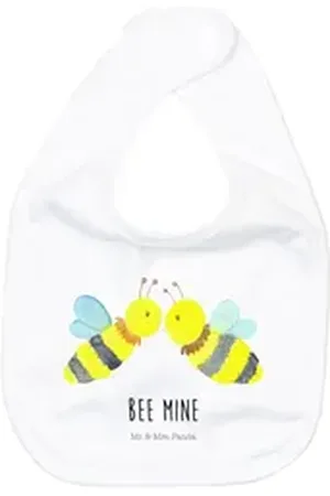 Mr. & Mrs. Panda Tragetuch Biene Liebe - Weiß - Geschenk, Wespe, Hummel, Baby, Lätzchen, Geschen (1-tlg) weiß