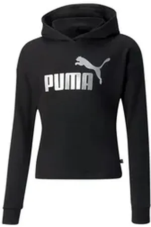 PUMA Kapuzenpullover Mädchen Kapuzenpullover ESS+ Logo Cropped Hoodie TR G 846957 schwarz 128
