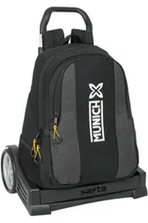 Munich Rucksack Kinder Rucksack mit Rädern Topo Schwarz 32 x 44 x 16 cm schwarz