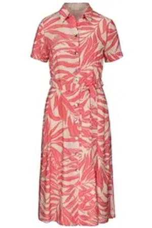 Bianca Druckkleid HENRIKA aus einem modernen Allover-Print in Trendfarben rot 46