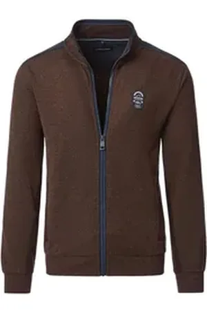 Casa Moda Sweatjacke Sweatjacke uni braun 4XL