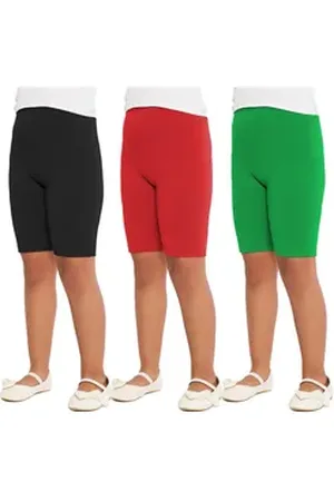 Merry Style Leggings Mädchen Kurze Hose Radlerhose MS10-227 (1-tlg) aus Baumwolle bunt|grün|rot|schwarz 158