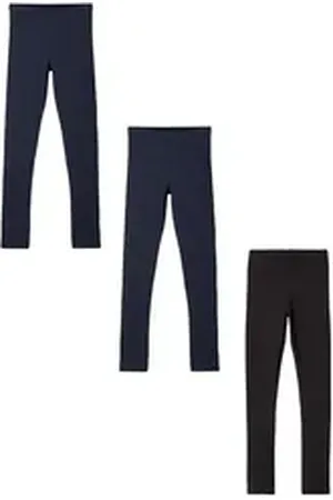 NAME IT Leggings Basic Leggings 3er Stück Set NKFVIVIAN (3-tlg) NKFVIVIAN LEGGING NOOS blau|schwarz 110