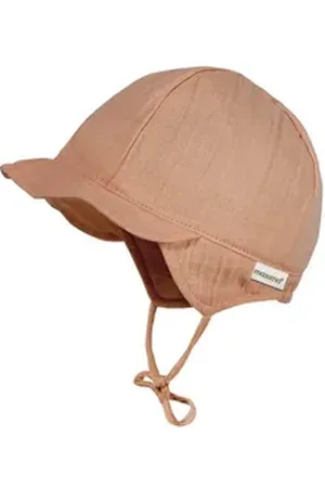 maximo Schirmmütze GOTS BABY GIRL-Schildmütze Musselinstoff, Bindeband, Musselin orange 43