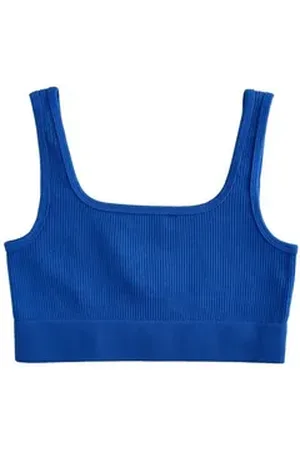 Next Bustier Geripptes Bustier (1-tlg) blau M-L