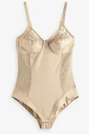 Next Miederbody Nahtloser Mikrofaser-Body mit Rundum-Stützeffekt (1-tlg) beige 95G