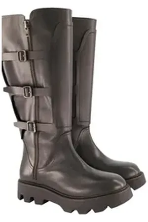 Ulla Popken Leder-Bikerstiefel XL-Schaft Weite H Stiefel schwarz 39 EU