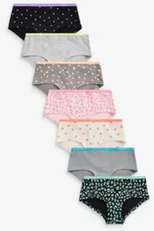 Next Hipster 7er-Pack Slips, Hipster (7-St) grau 134-140 (9-10 J.)