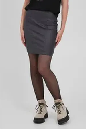 B YOUNG Minirock BYKIKO Kurzer Rock eng geschnitten grau XL