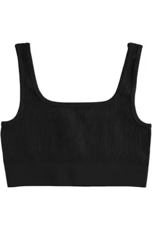 Next Bustier Geripptes Bustier (1-tlg) schwarz M-L