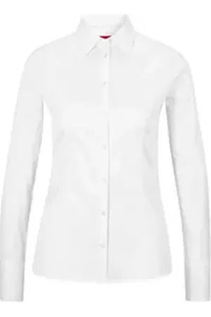 HUGO BOSS Langarmbluse weiß 36