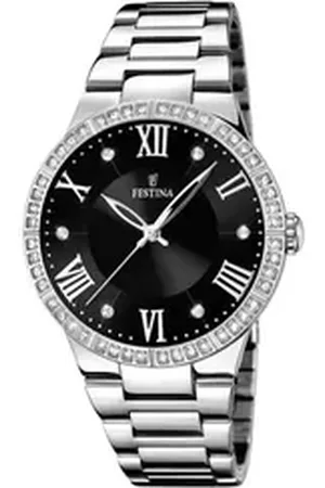 Festina Quarzuhr F16719/2 Damen-Uhr Boyfriend Analog Quarz mit Edelstahl-Armband