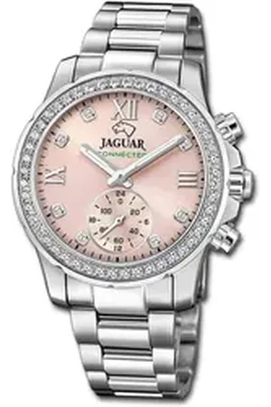Jaguar Multifunktionsuhr Edelstahl Damen Uhr Multifunktion, (Multifunktionsuhr), Damenuhr Edelstahlarmband silber, rundes Gehäuse, mittel (ca. 36,5mm) silberfarben