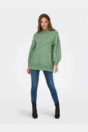 ONLY Stehkragenpullover ONLSage (1-tlg) Plain/ohne Details grün S