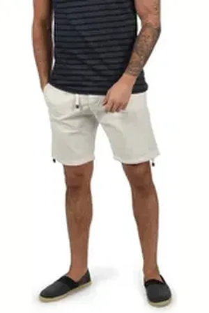 INDICODE Leinenhose IDMoses kurze Hose aus Leinenqualität weiß XL