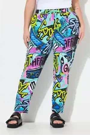 Angel of Style Angel of Style Funktionshose Jogginghose Loose Fit Sweat mit Comic-Print grün 52