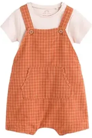 Next Body & Hose Baby-Latzhose aus Webmaterial und Bodysuit im Set (2-tlg) braun 74-80 (9-12 Mon,)