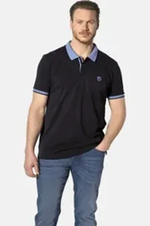 Jan Vanderstorm Poloshirt LAVRANS aus luftigem Baumwollpikee bunt 4XL (68/70)