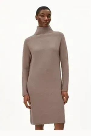 Armedangels Maxikleid MILLAANA Damen (1-tlg) Strickkleid Relaxed Fit aus Bio-Woll Mix beige M/38/40