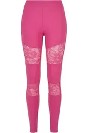 Urban classics Leggings Damen Ladies Laces Inset Leggings (1-tlg) lila 4XL