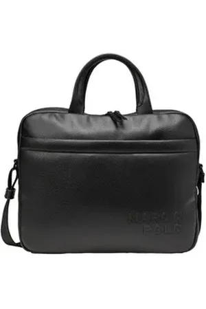 Marc O’ Polo Businesstasche aus einer Lederalternative aus recyceltem Polyester schwarz