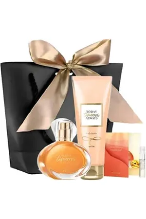 Avon Eau de Parfum TTA TOMORROW 50 ml, Körperlotion 125 ml, Geschenk Parfum Damen, 4-tlg., Exklusiver, langanhaltender blumig-holziger Duft mit Geschenktasche.