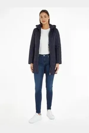 Tommy Hilfiger Daunenmantel mit Reißverschlusstaschen blau S (36)