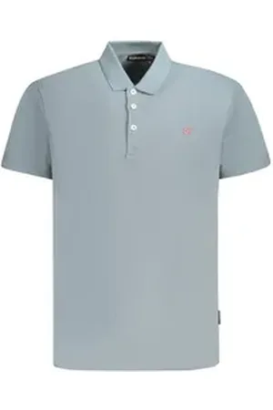 Napapijri Poloshirt Graues Herren Kurzarm-Poloshirt mit Stickerei und XL