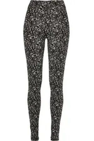 Urban classics Leggings Damen Ladies Soft AOP Leggings (1-tlg) schwarz XS