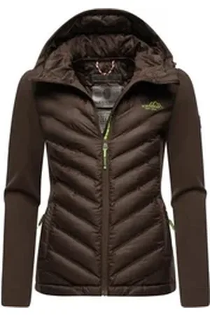 Navahoo Outdoorjacke Nimm Mich Mit stylische Übergangsjacke mit Kapuze braun S (36)