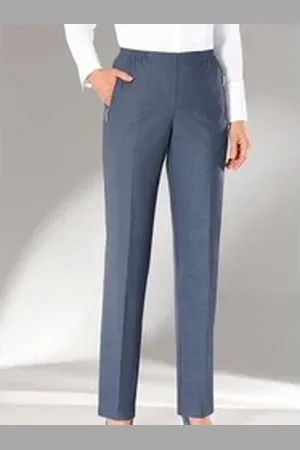 ADELINA Jerseyhose Hose Innenbeinlänge ca. 72 cm blau 24