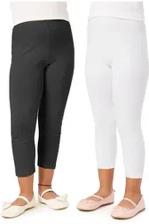 Merry Style Leggings 2 Pack Mädchen 3/4 Capri MS10-131 (2-tlg) elastischer Bund schwarz 128