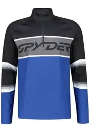 Spyder Trainingspullover Herren Skirolli PREMIER ZIP T-NECK (1-tlg) blau S