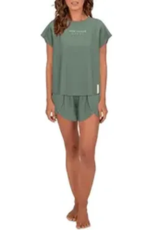 TOM TAILOR Sleepshirt Damen Shirt grün uni (1-tlg) grün 44