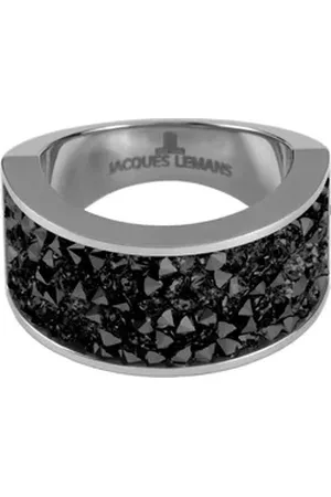 Jacques Lemans Fingerring, Swarovski-Kristall silberfarben 54