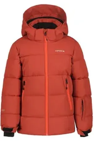 Icepeak Skijacke LOUIN JR (1-St) Winterjacke mit Öffnung für Kopfhörerkabel an der Innentasche orange 176