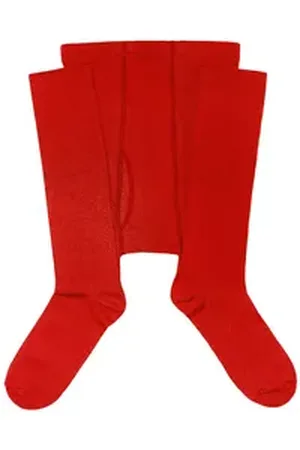 WERI SPEZIALS Strumpfhersteller GmbH Strickstrumpfhose Herrenstrumpfhosen >>Einfarbig<< mit Baumwolle weich hautfreundlich rot 50-52
