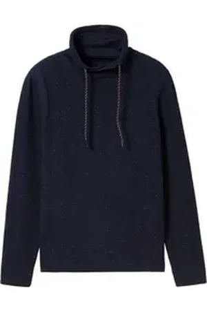 TOM TAILOR Stehkragenpullover blau L