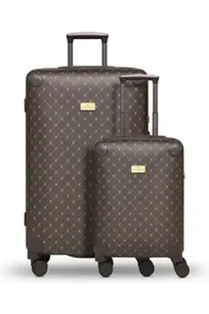 Lazarotti Trolleyset Palermo, 4 Rollen, (2-teilig, 2 tlg), Polypropylen, PVC braun