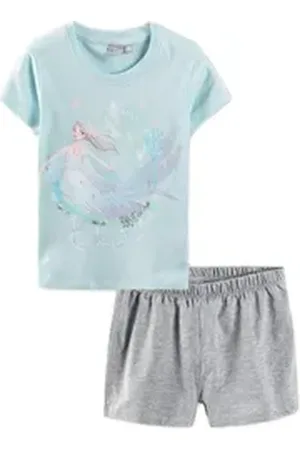 Disney Frozen Shorty kurzer Pyjama Die Eiskönigin - völlig unverfroren blau 140