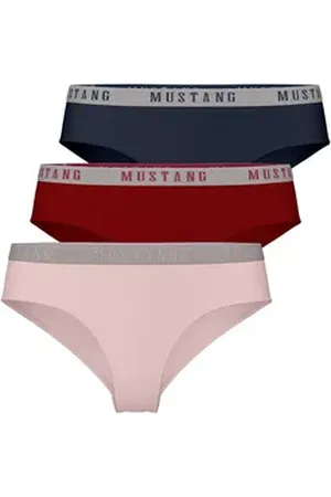 Mustang Hipster Tara Damen Hipster Unterhose Unterwäsche (Set, 3-St., 3er-Pack) weich - formstabil - atmungsaktiv - vegan - sportlicher Sitz blau|bunt|rosa|rot L